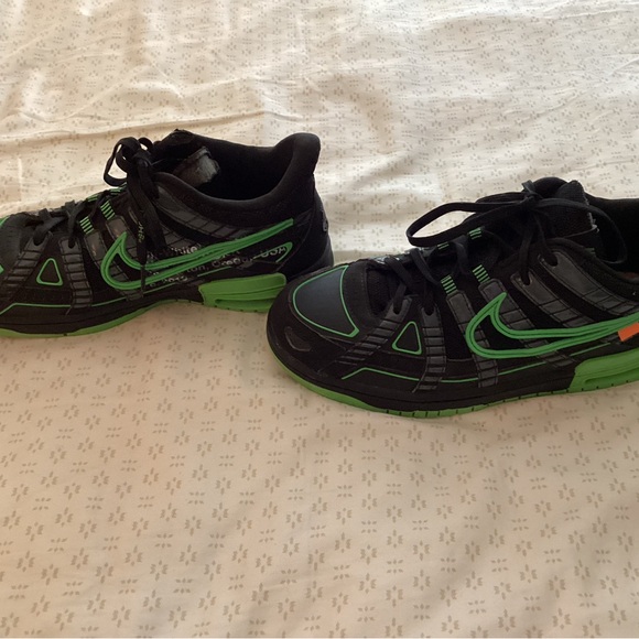 GUC Men’s Nike Air Rubber Dunk Off White Green Strike, size 9.5 - Picture 6 of 8